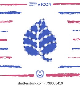 Leaf symbol - halftone logo