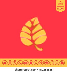 Leaf symbol - halftone logo