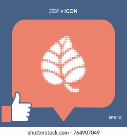 Leaf symbol - halftone logo