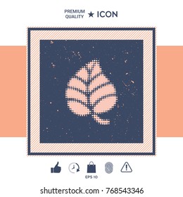 Leaf symbol - halftone logo