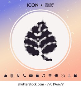 Leaf symbol - halftone logo