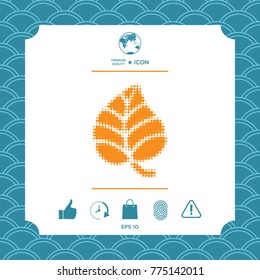 Leaf symbol - halftone logo