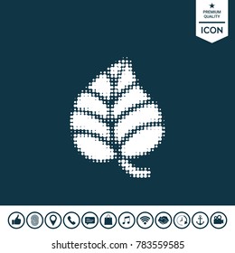 Leaf symbol - halftone logo