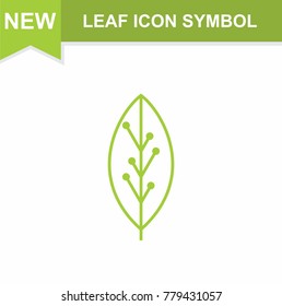 leaf symbol icon on white background