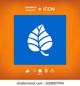 Leaf symbol logo.
