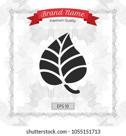 Leaf symbol logo.