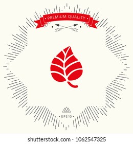 Leaf symbol logo.