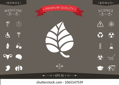 Leaf symbol logo.