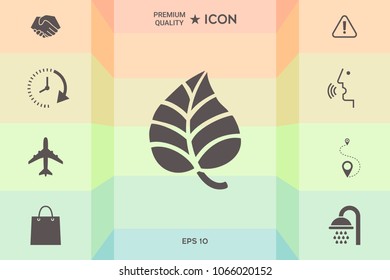 Leaf symbol logo.