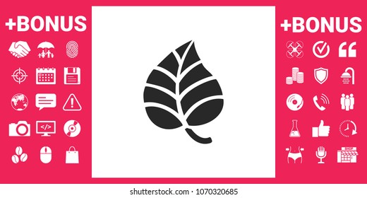 Leaf symbol logo.
