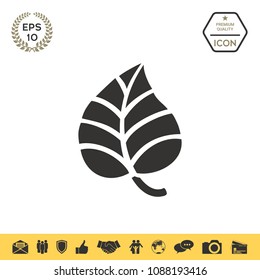 Leaf symbol logo.