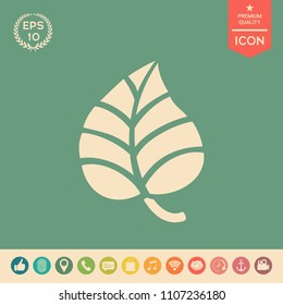 Leaf symbol logo.