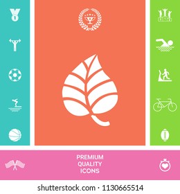 Leaf symbol logo.