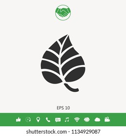 Leaf symbol logo.