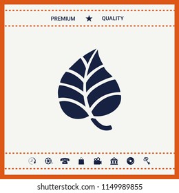 Leaf symbol logo.