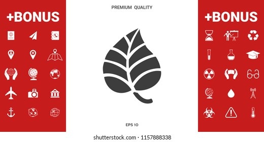 Leaf symbol logo.
