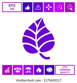 Leaf symbol logo.