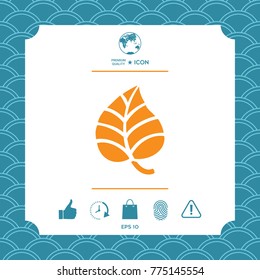 Leaf symbol logo.