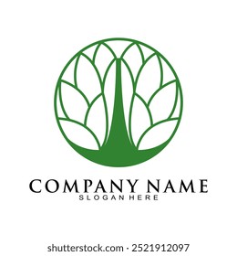 Leaf symbol logo design vector