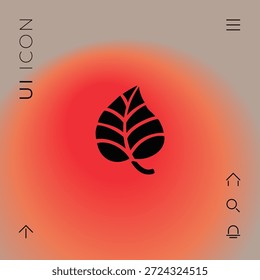 Logotipo del símbolo de la hoja. Elemento para su diseño