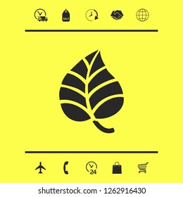 Leaf symbol logo. Graphic elements for your design
