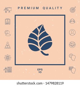 Leaf symbol logo. Graphic elements for your design