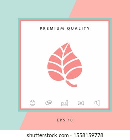 Leaf symbol logo. Graphic elements for your design