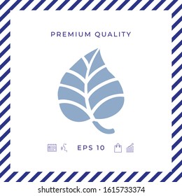 Leaf symbol logo. Graphic elements for your design