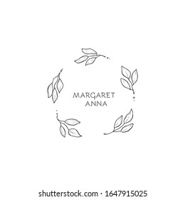 Leaf symbol, logo, icon and sign collection. Floral design element.
