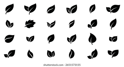Símbolo de folha. Ilustração isolada orgânica da natureza. Marca vegetariana ou vegana. Ícone de folha com design vetorial