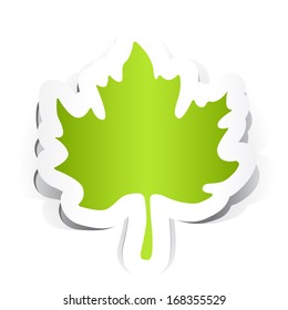 Leaf Symbol with Paper Design.