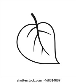 Leaf symbol sign simple icon on background