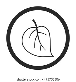 Leaf symbol sign simple icon on background