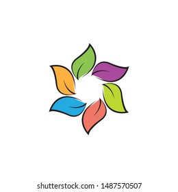 Leaf symbol vector icon illustration