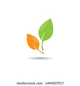 Leaf symbol vector icon illustration