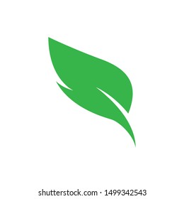Leaf symbol vector icon illustration