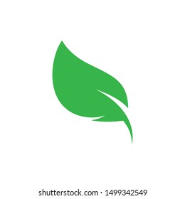 Leaf symbol vector icon illustration