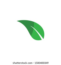 Leaf symbol vector icon illustration