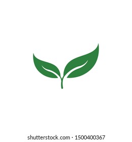 Leaf symbol vector icon illustration