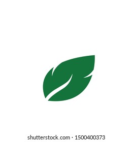 Leaf symbol vector icon illustration