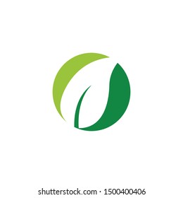 Leaf symbol vector icon illustration