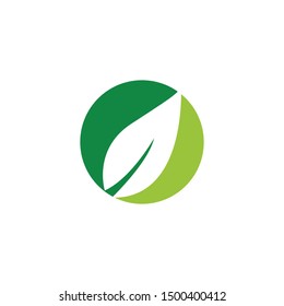Leaf symbol vector icon illustration