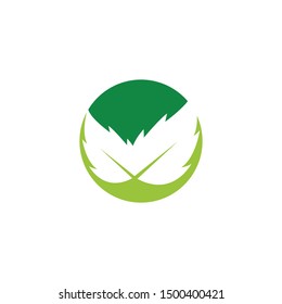 Leaf symbol vector icon illustration