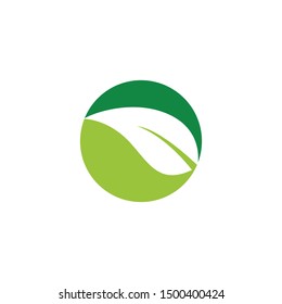 Leaf symbol vector icon illustration