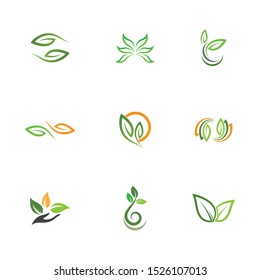 Leaf symbol vector icon illustration