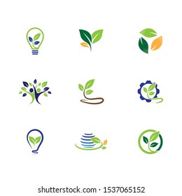 Leaf symbol vector icon illustration