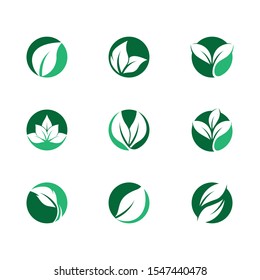 Leaf symbol vector icon illustration
