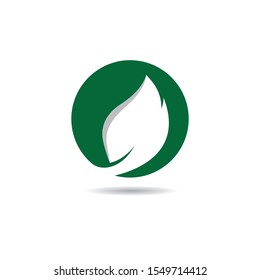 Leaf symbol vector icon illustration