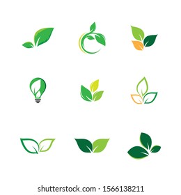 Leaf symbol vector icon illustration