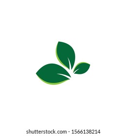Leaf symbol vector icon illustration